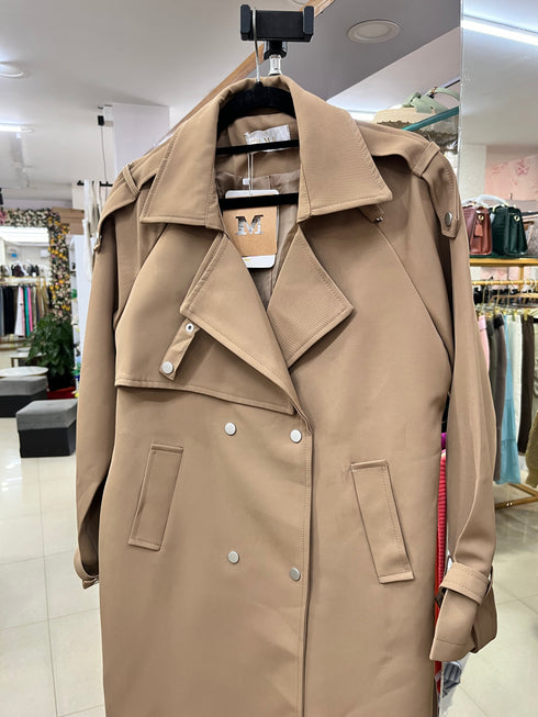 Double Breasted Vintage Fitted Long Coat